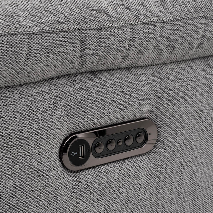 Warren Fabric Reclining Loveseat Light Grey