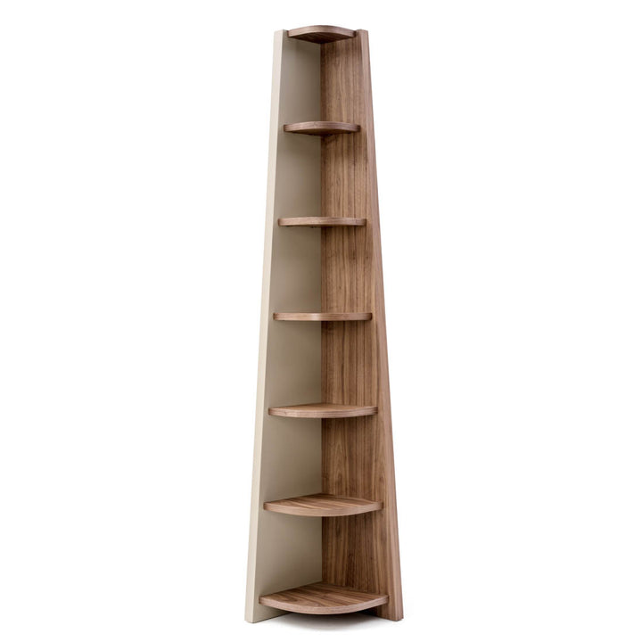 Neghan Wood Bookcase Dark Brown