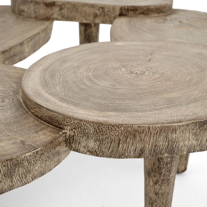 Netina Wood Coffee Table Light Grey