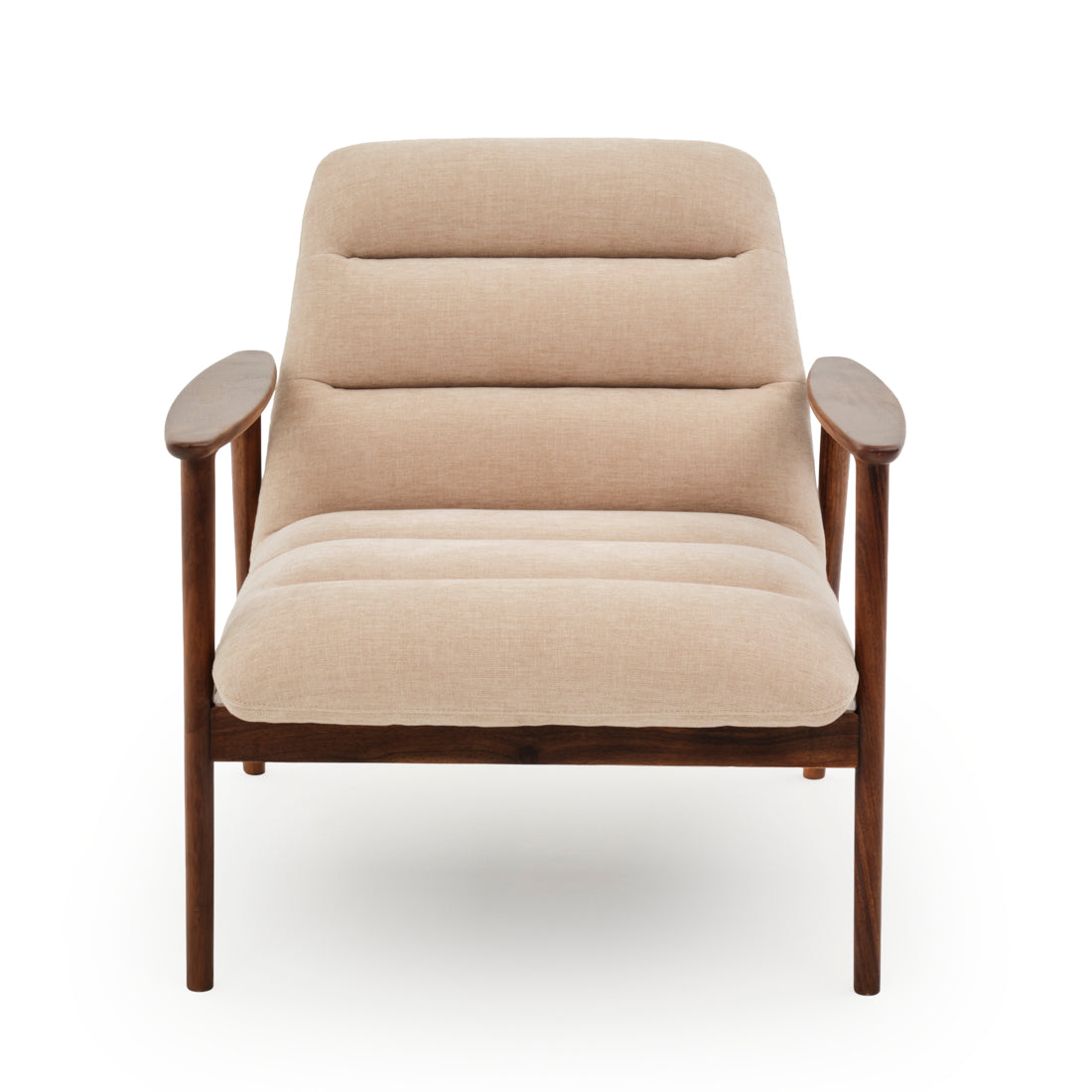 Natan Fabric Accent Chair Light Brown