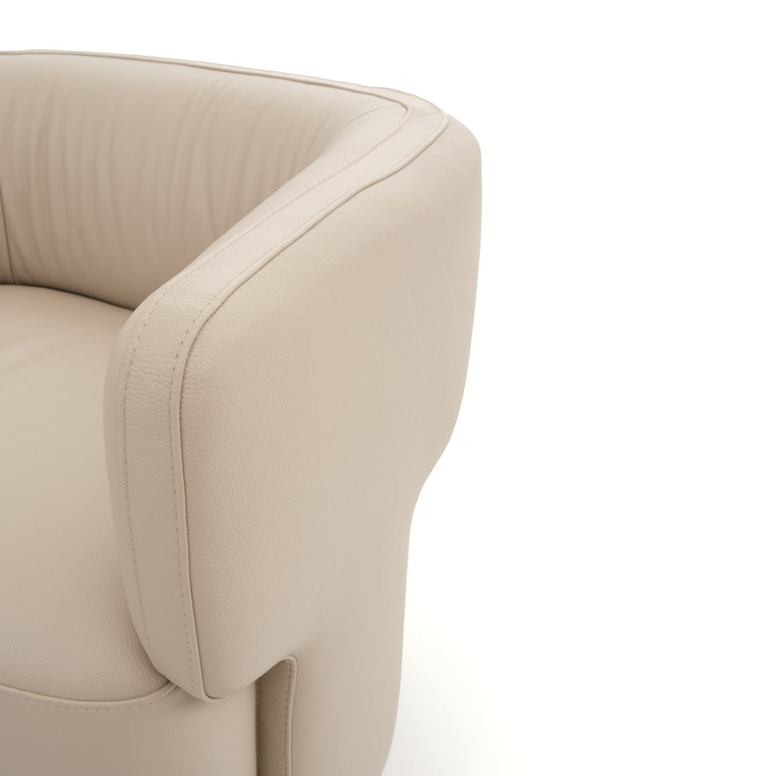 Waldette Leather Accent Chair Beige