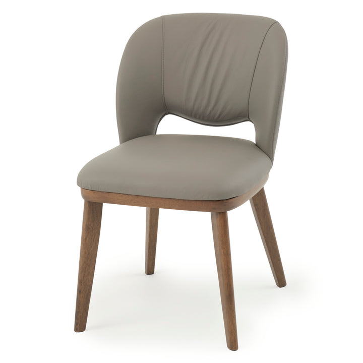 Ewana Leather Chair Dark Grey