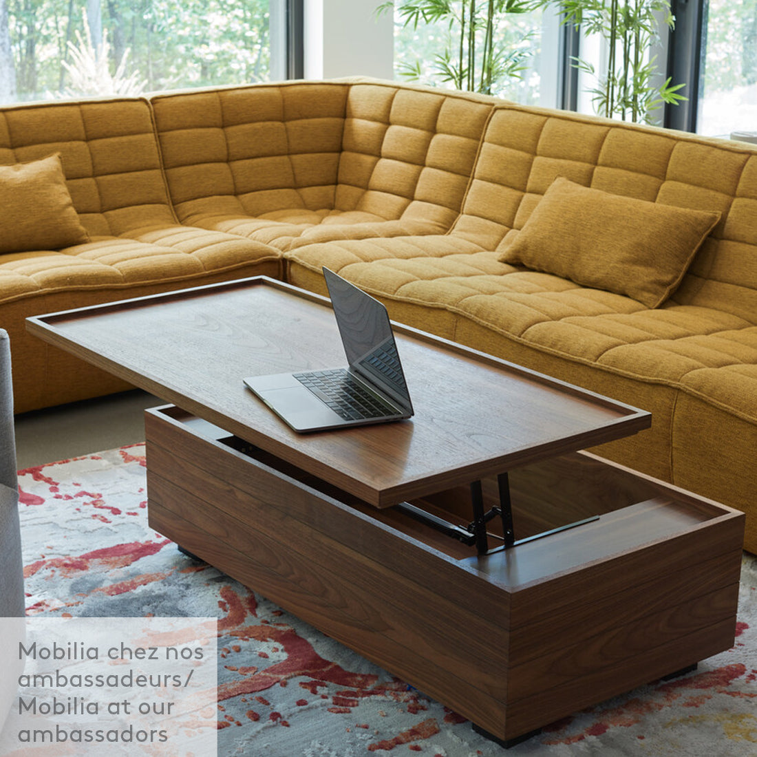 Emmet Wood Coffee Table Dark Brown