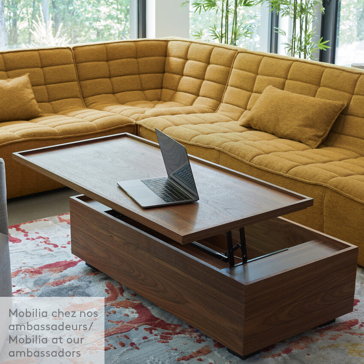 Emmet Wood Coffee Table Dark Brown