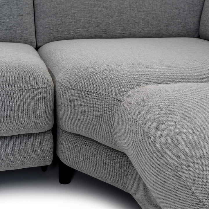 Emilia Reclining Sectional Sofa Light Grey
