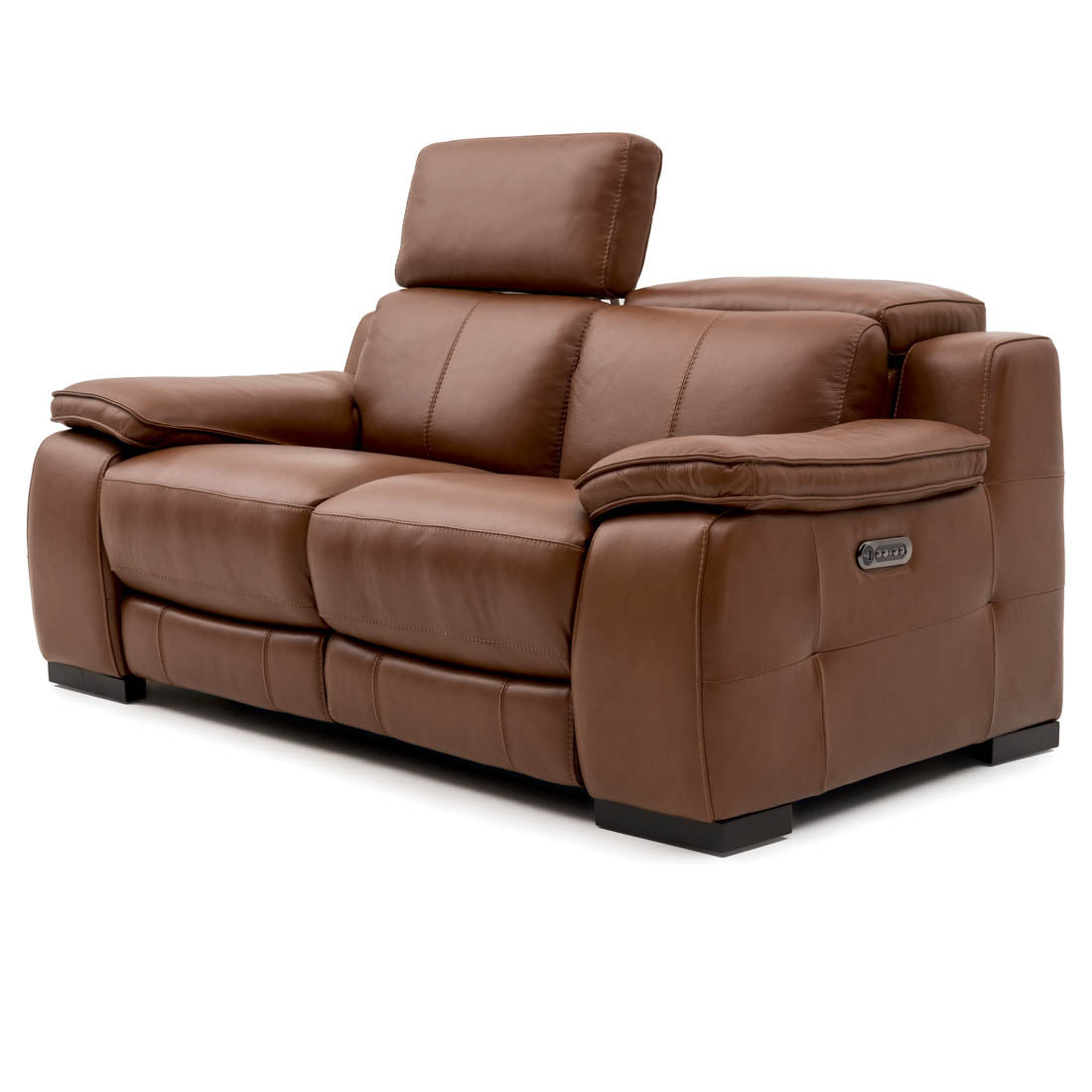 Nova Leather Reclining Loveseat Cognac