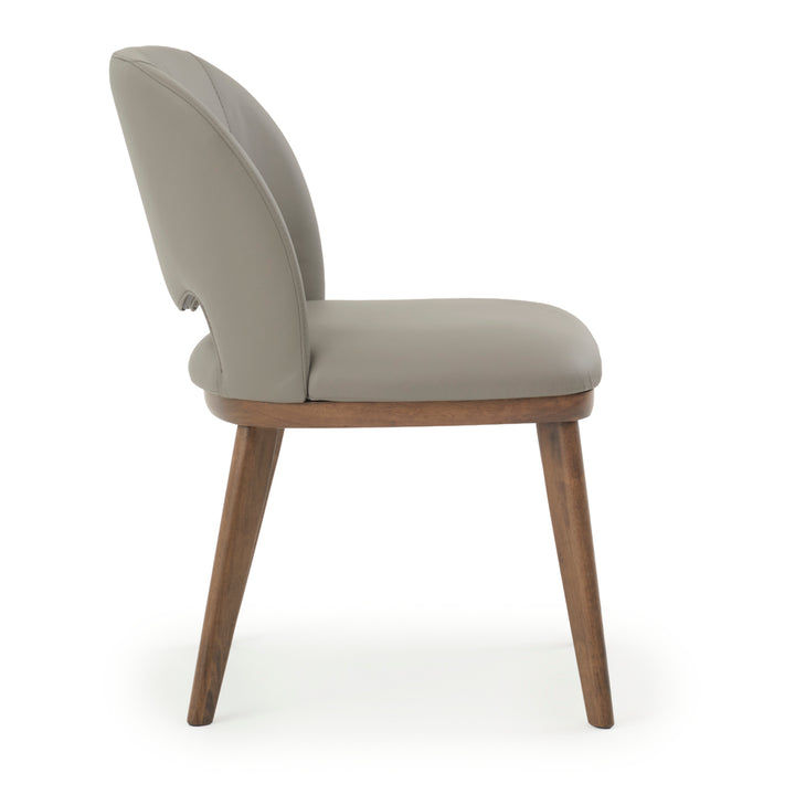 Ewana Leather Chair Dark Grey