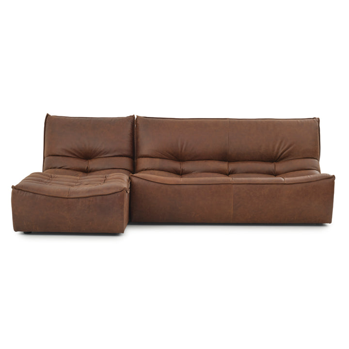 Nesto Leather Modular Set Dark Brown