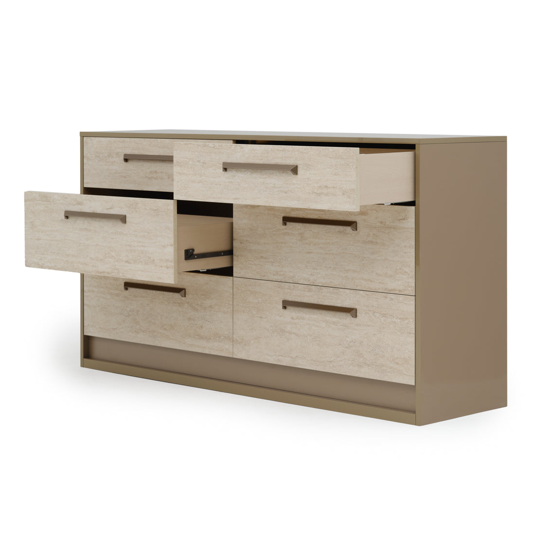 Nunzia 6-Drawer Dresser Beige