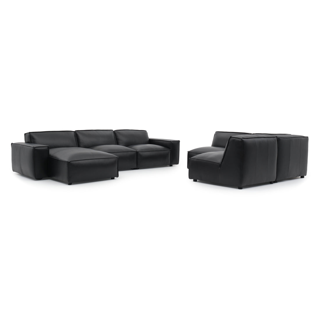 Nook Leather Modular Set Black