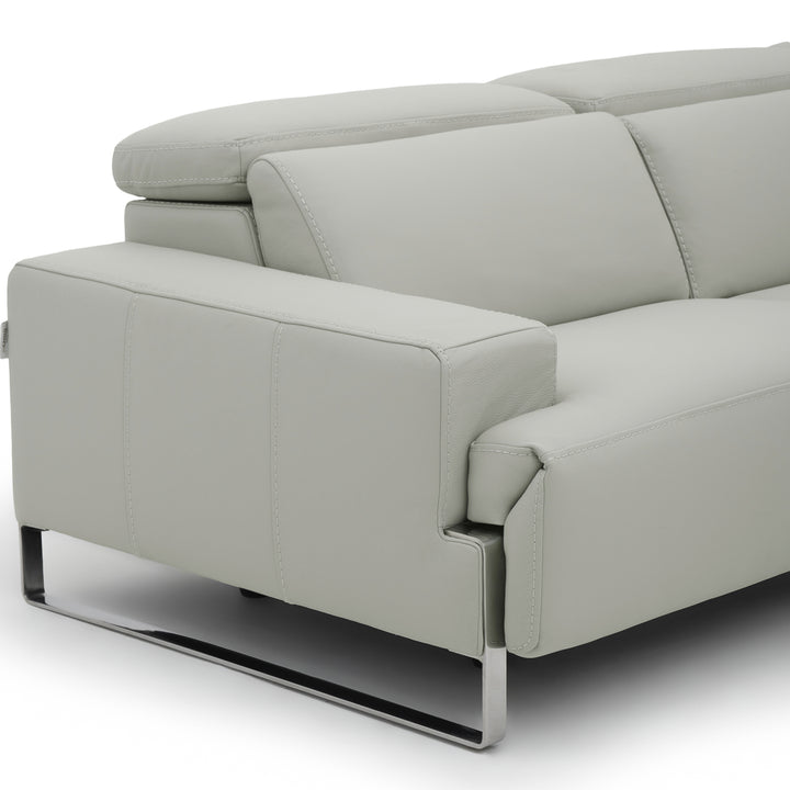 Warley Leather Reclining Sofa Beige