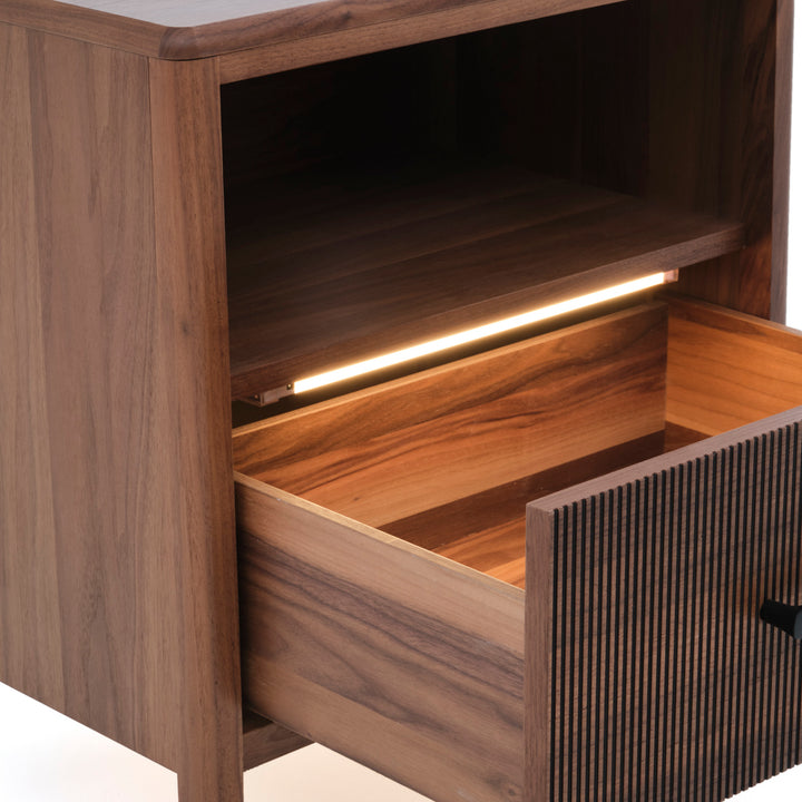 Edriana Left Nightstand Dark Brown