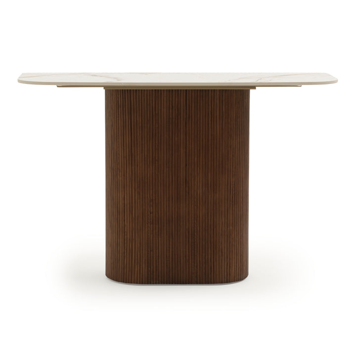 Esmeralda Ceramic Console Table White