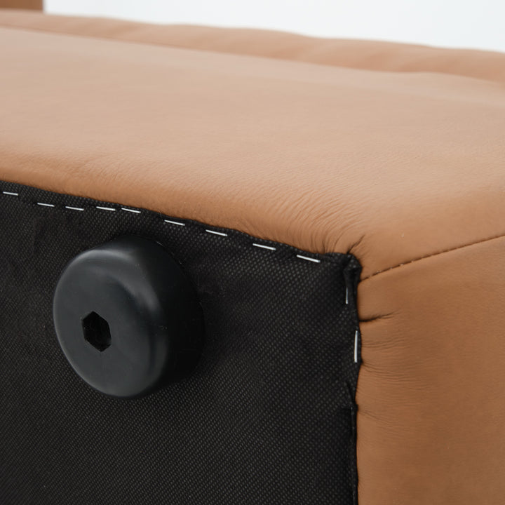 Nigella Leather Sectional Sofa Cognac