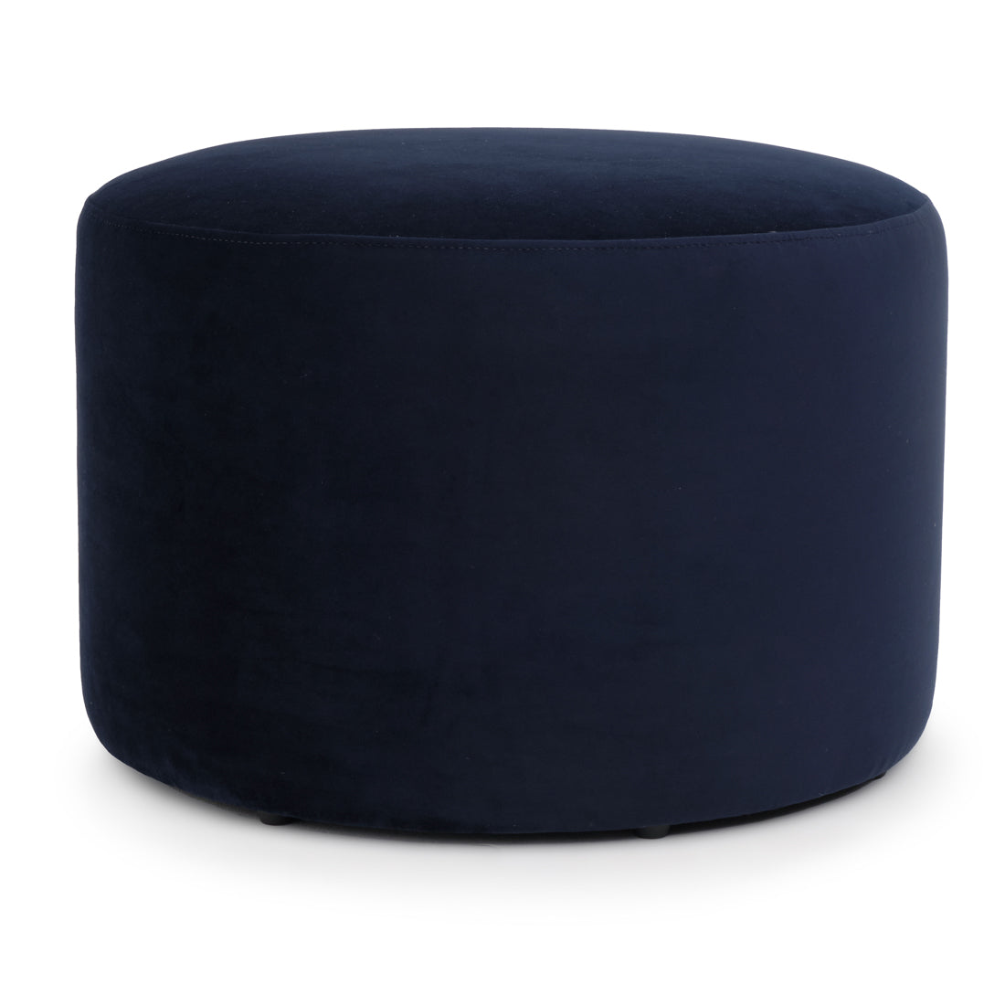 Wyle Fabric Ottoman Dark Blue