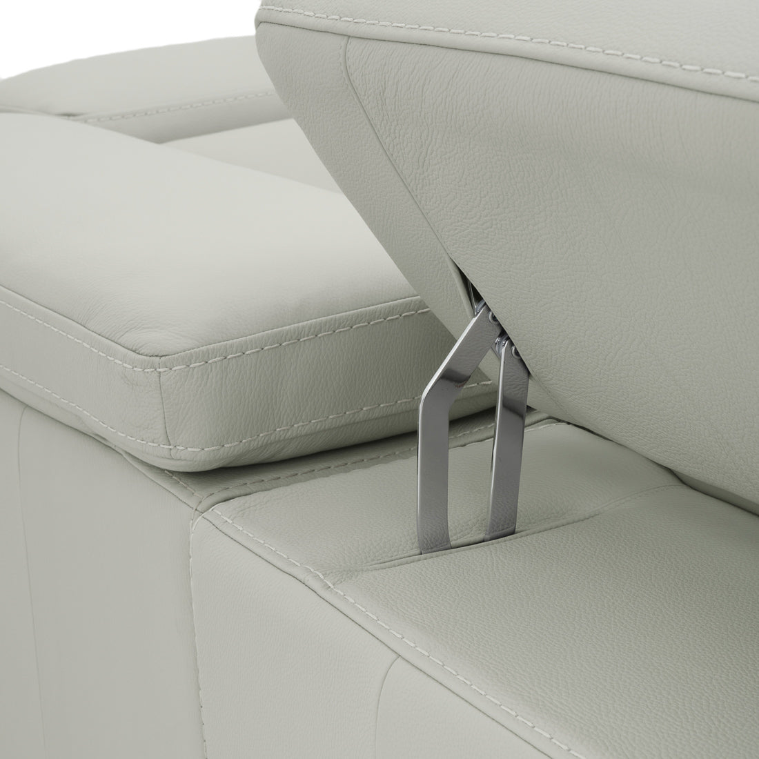 Warley Leather Reclining Sofa Beige