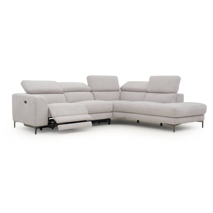 Emilia Reclining Sectional Sofa Light Grey
