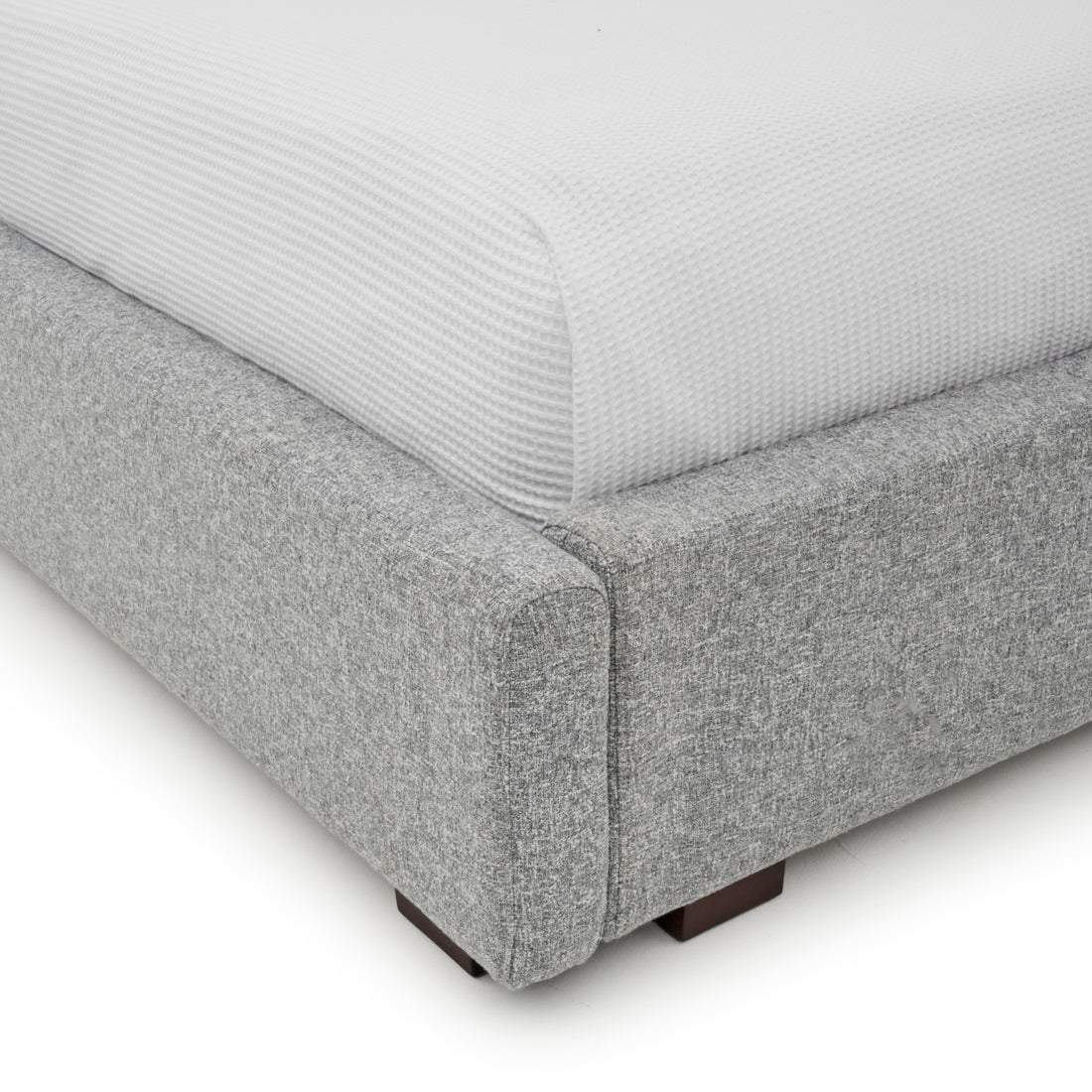 Elisha Fabric Queen Bed Dark Grey