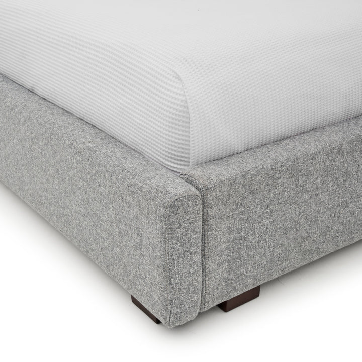 Elisha Fabric Queen Bed Dark Grey