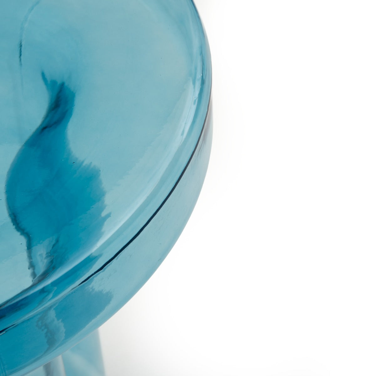 Eira Glass End Table Light Blue