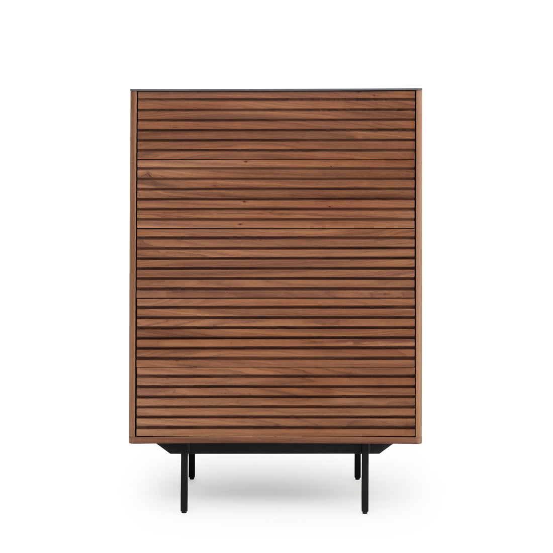 Ezio 5-Drawer Chest Dark Brown