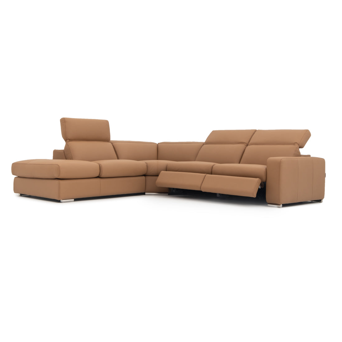 Whitmore Reclining Sectional Sofa Cognac