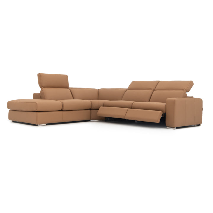Whitmore Reclining Sectional Sofa Cognac