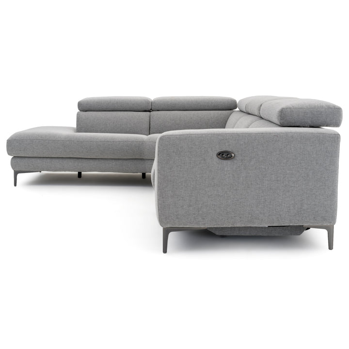 Emilia Reclining Sectional Sofa Light Grey
