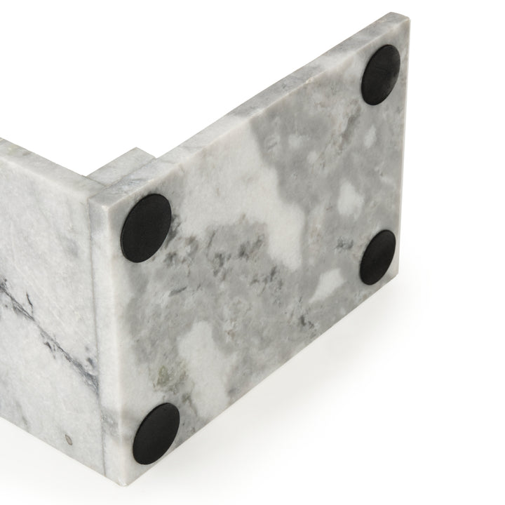 Neville Marble Accent Table White