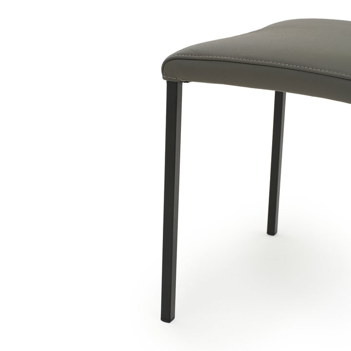 Waconia Leather Chair Dark Grey
