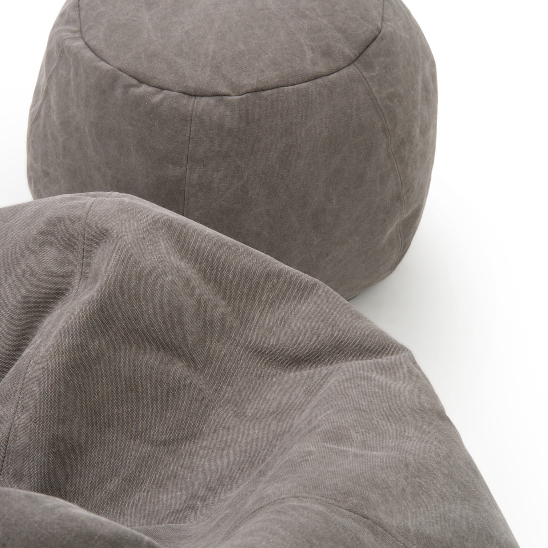 Eloka Bean Bag with Ottoman Light Grey