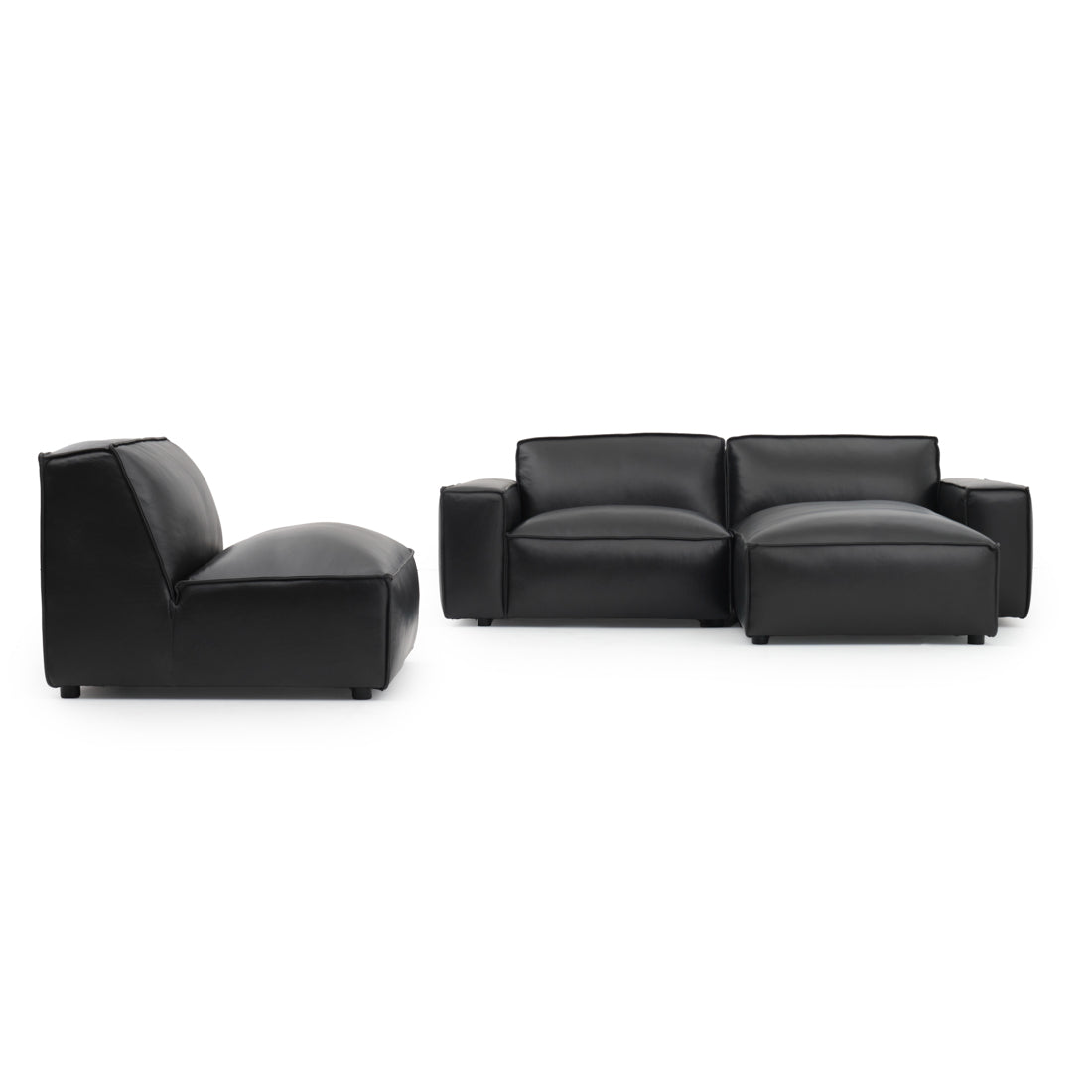 Nook Leather Modular Set Black
