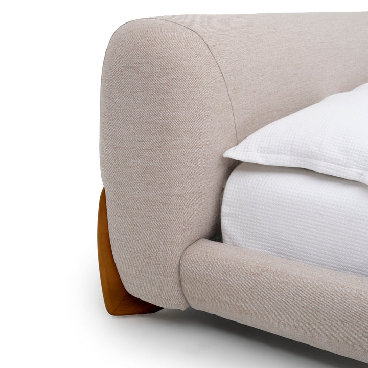 Naida Fabric Queen Bed Beige