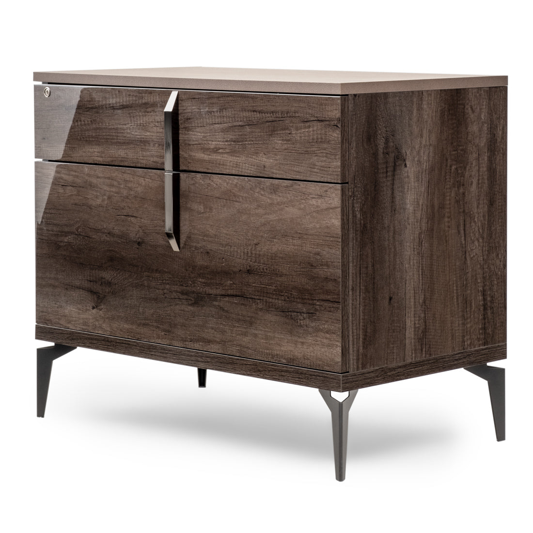 Winslet 2-Drawer Filing Cabinet Dark Brown