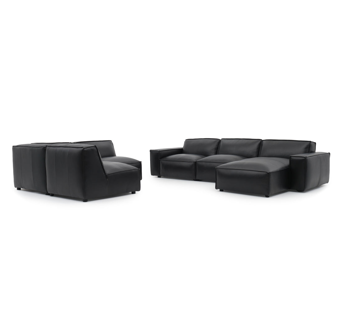 Nook Leather Modular Set Black