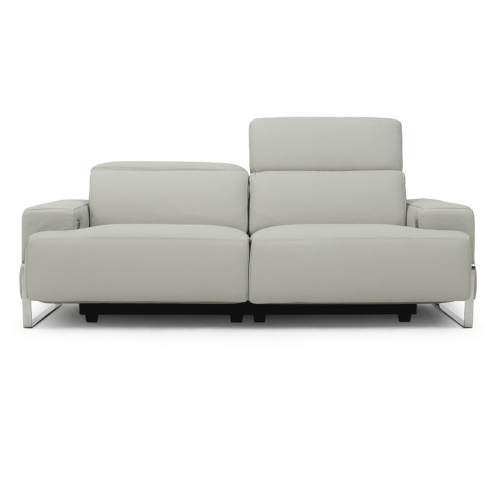 Warley Leather Reclining Sofa Beige