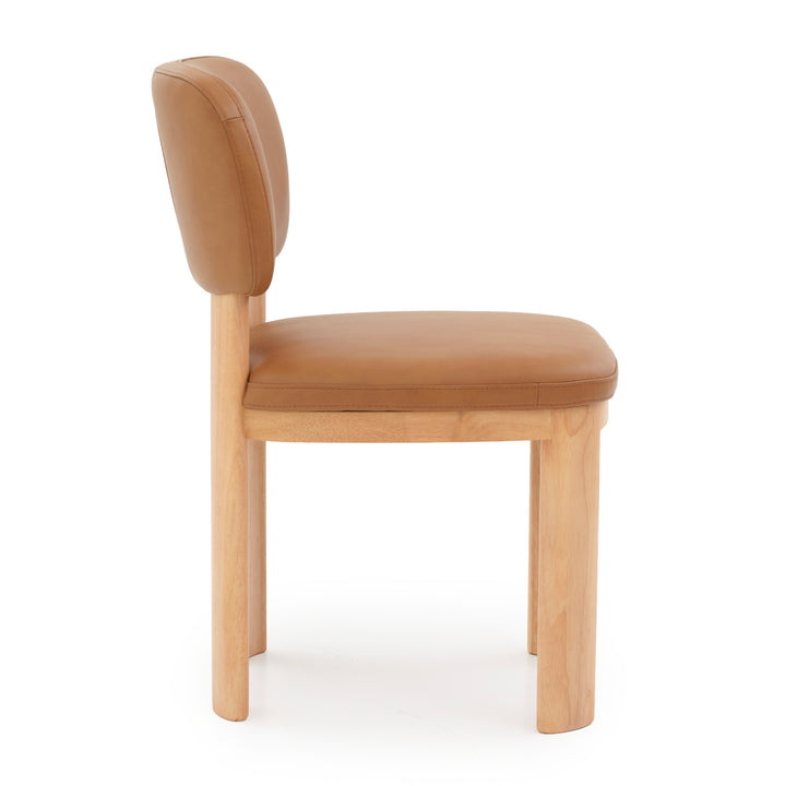 Noelia Leather Chair Cognac