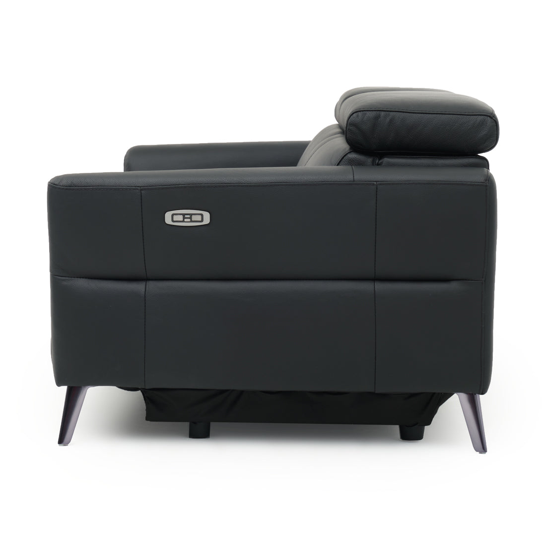 Westlyn Leather Reclining Sofa Black