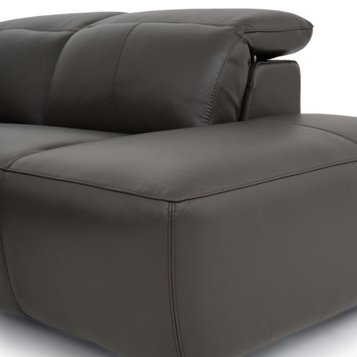 Wilnoir Reclining Sectional Sofa Dark Grey