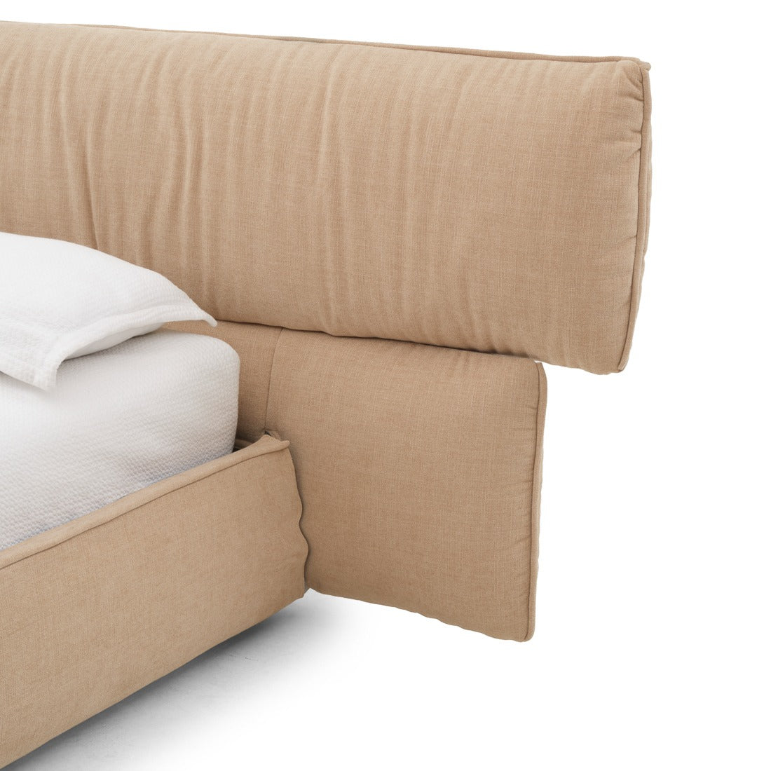 Wenna Fabric King Bed Beige