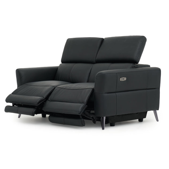 Westlyn Leather Reclining Loveseat Black