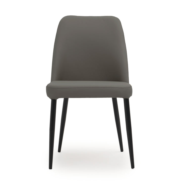 Wima Leather Chair Dark Grey