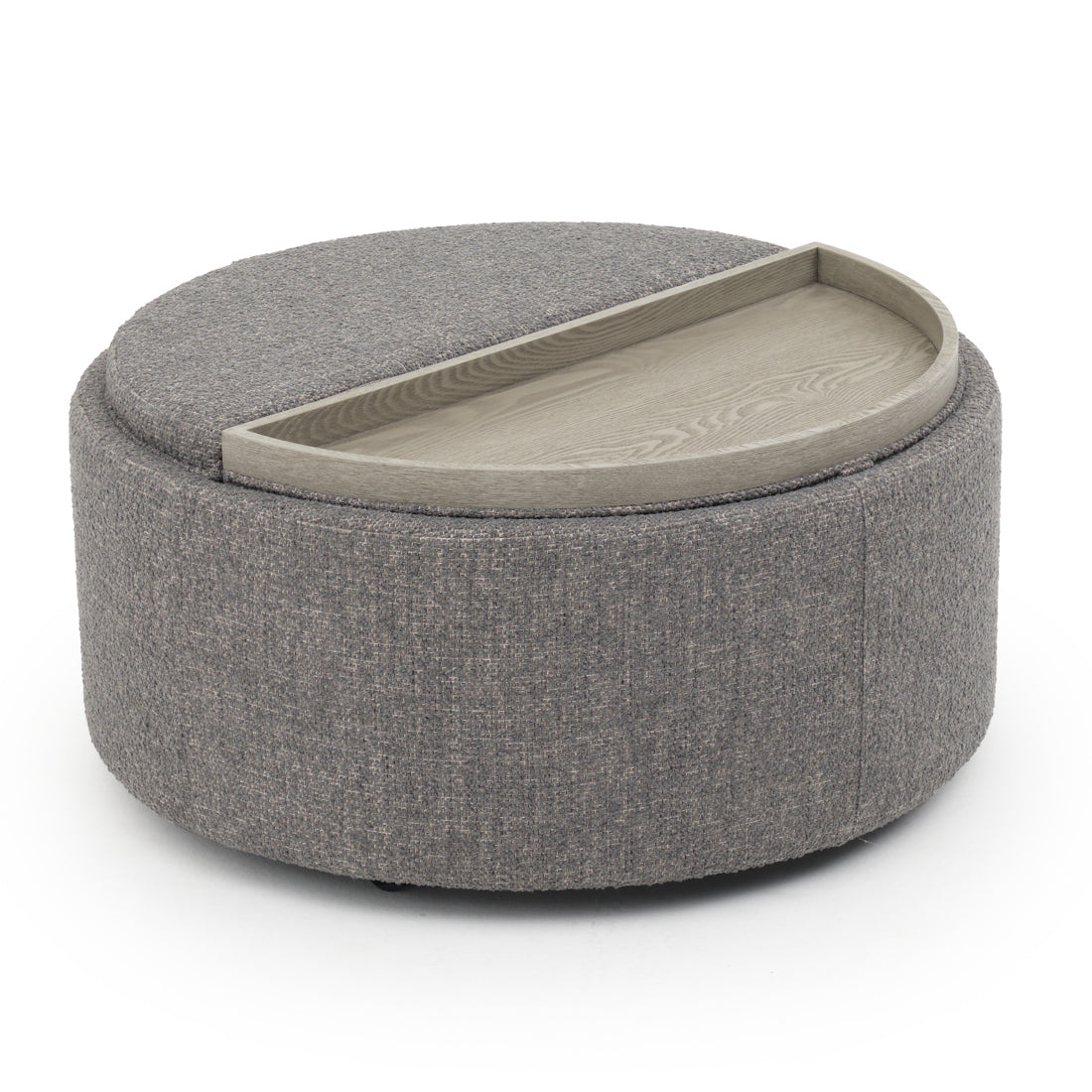 Eller Ottoman with Storage Dark Grey