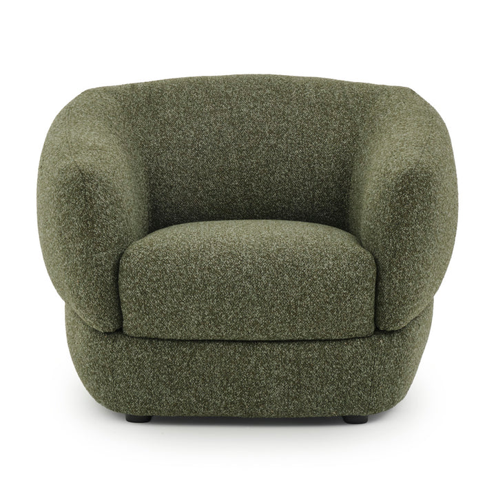 Nesla Fabric Accent Chair Dark Green
