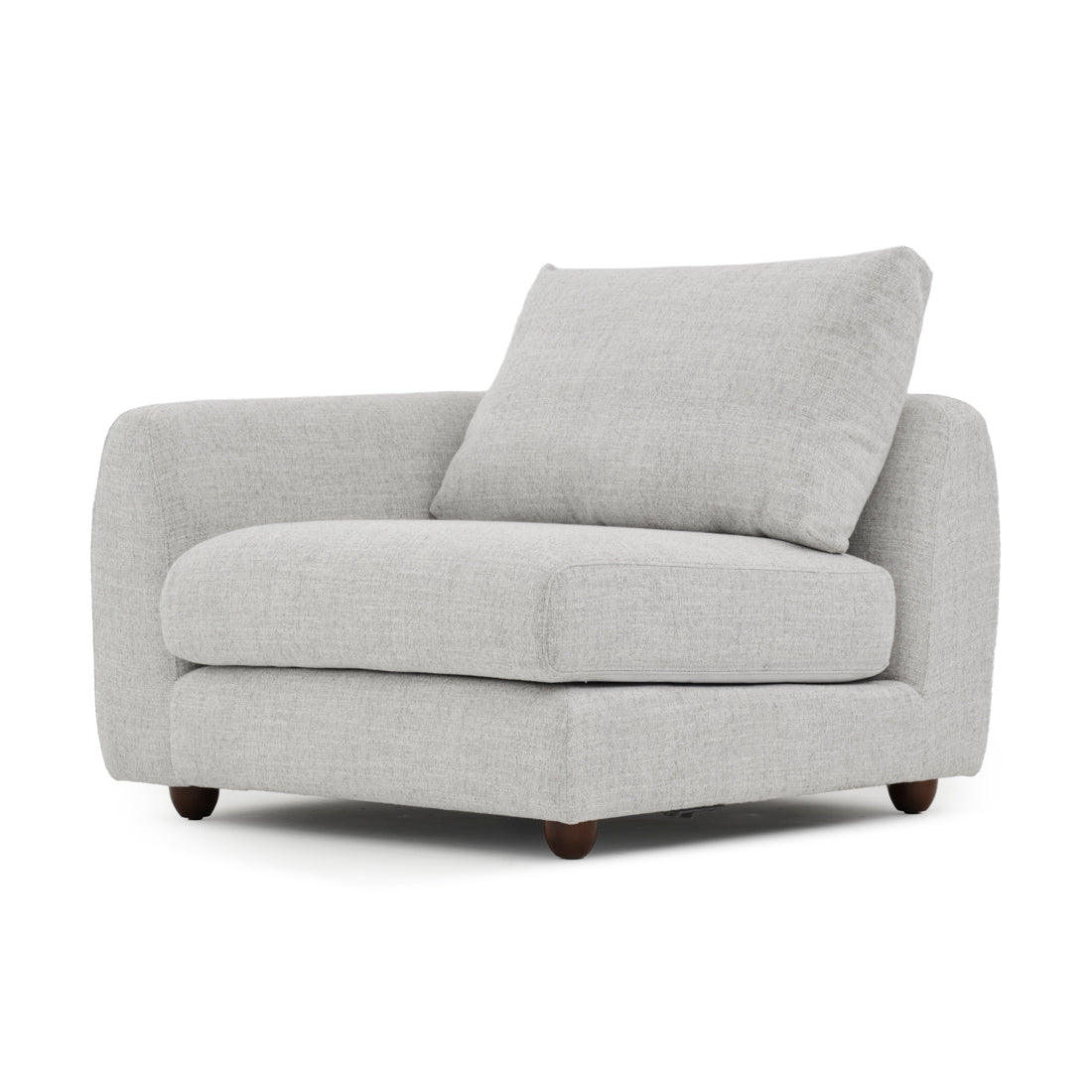 Nadal Modular Left Chair Light Grey