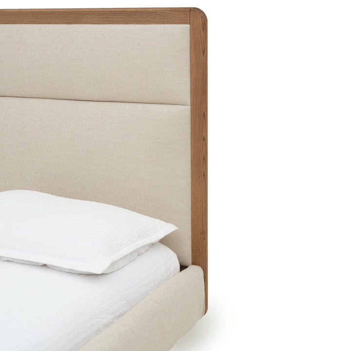 Nicolette Fabric Queen Bed Dark Brown