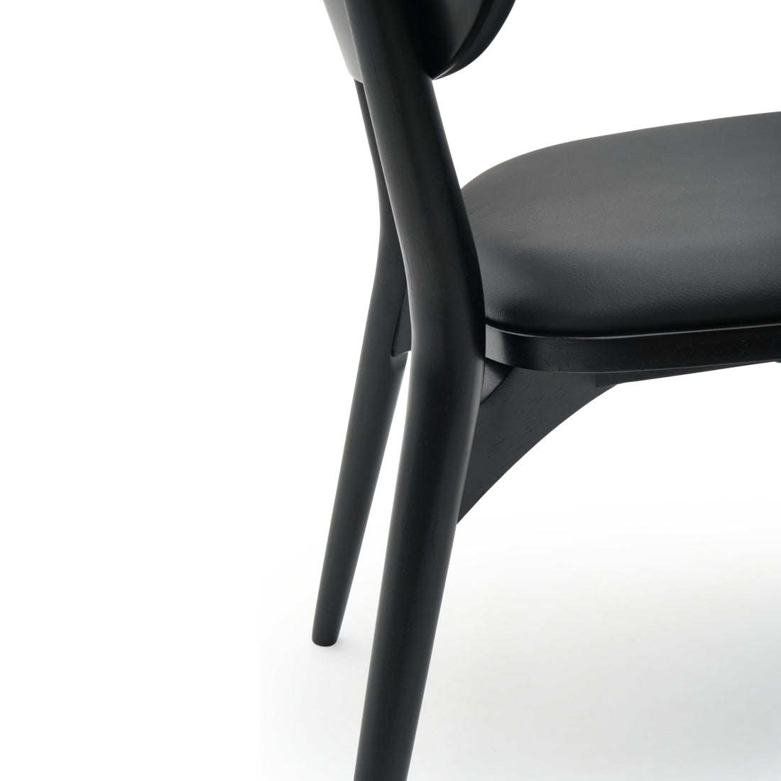 Elinor Leather Chair Black