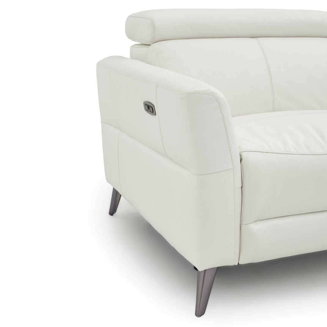 Westlyn Leather Reclining Sofa White
