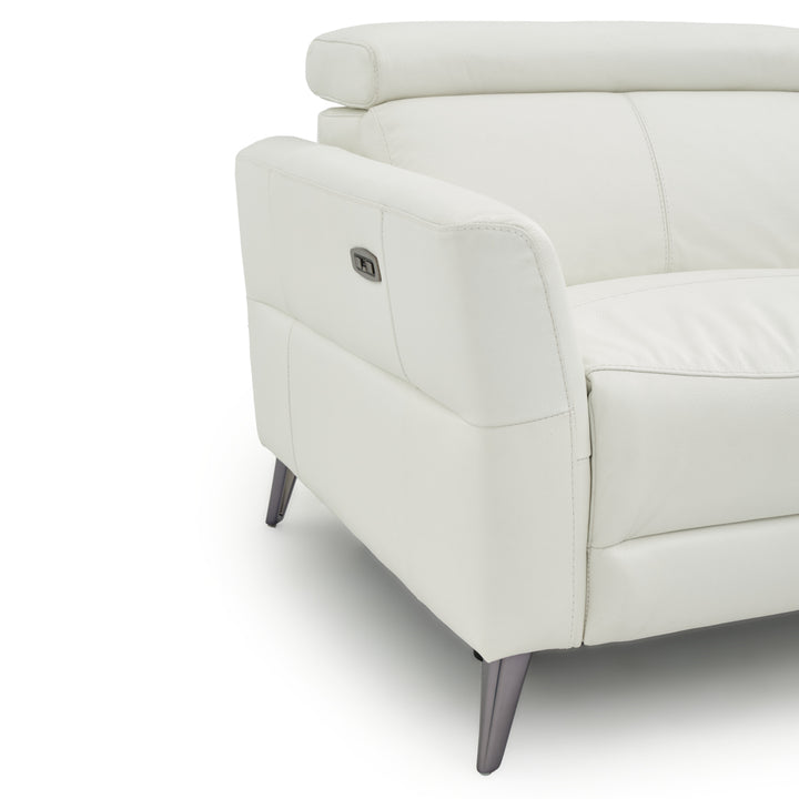 Westlyn Leather Reclining Sofa White