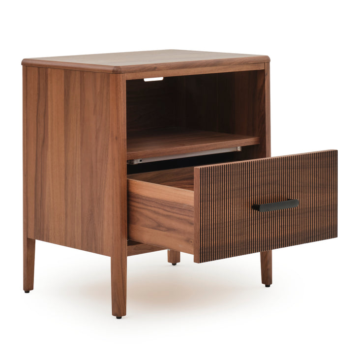 Edriana Left Nightstand Dark Brown